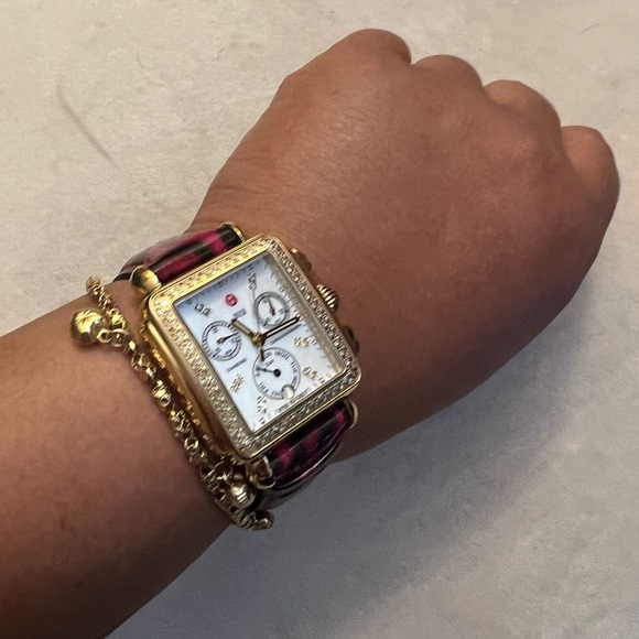 🔥$499 SUPER SALE🔥✅PRICE FIRM✅AUTHENTIC Michele Gold Deco Diamond Watch - Picture 13 of 16